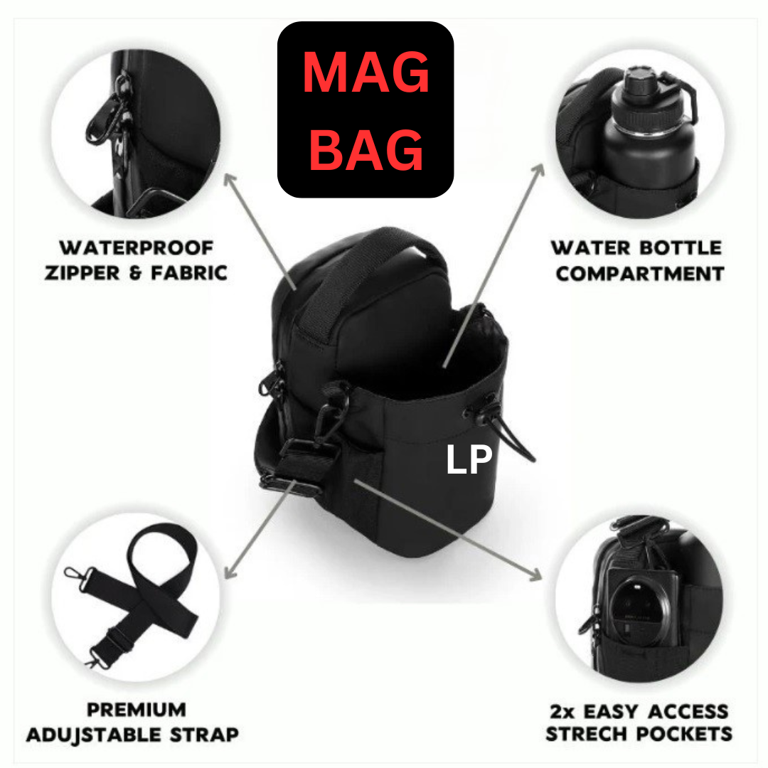 Mag Bag- Magnetic Bottle Gym Bag Sling for Men and Women
