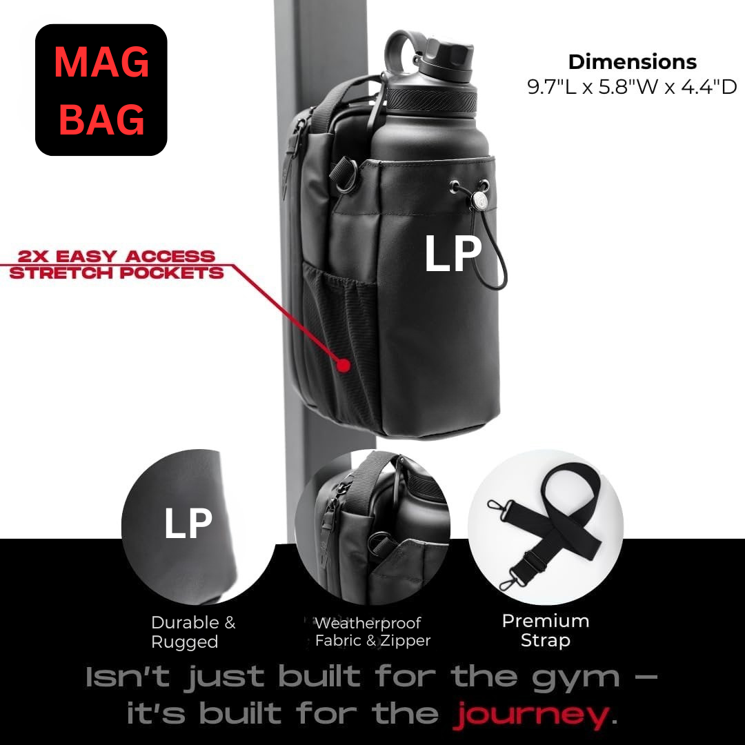 Mag Bag- Magnetic Bottle Gym Bag Sling for Men and Women