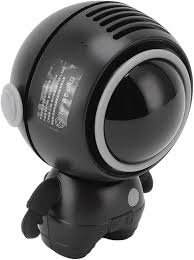 Portable Neck Fan, Powerful Handheld Fan, 3 Speeds USB Rechargeable, Astronaut Design (Black)